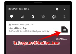White Heart Notification Icon Android
