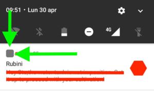 White Square Notification Android