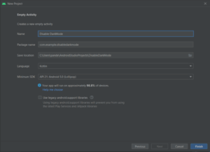 Disable Negative Theme On Cobalt King Kong Android