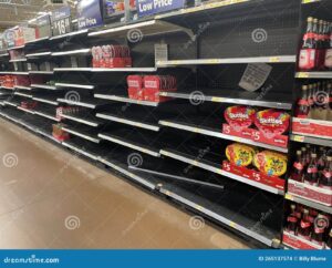 Empty Shelves At Walmart